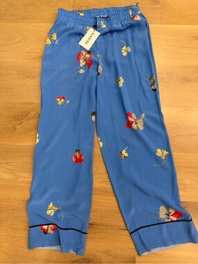NWT Ganni silk pants